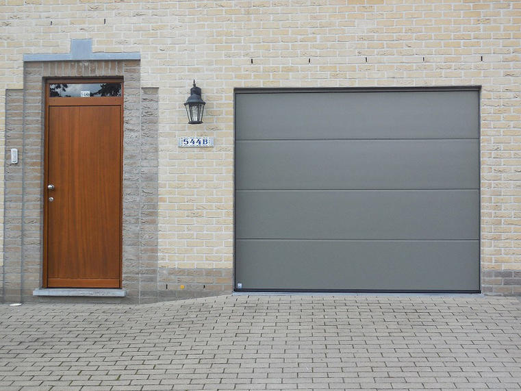 Hörmann - Klassieke garagepoort L-profilering Grijs, uit staal