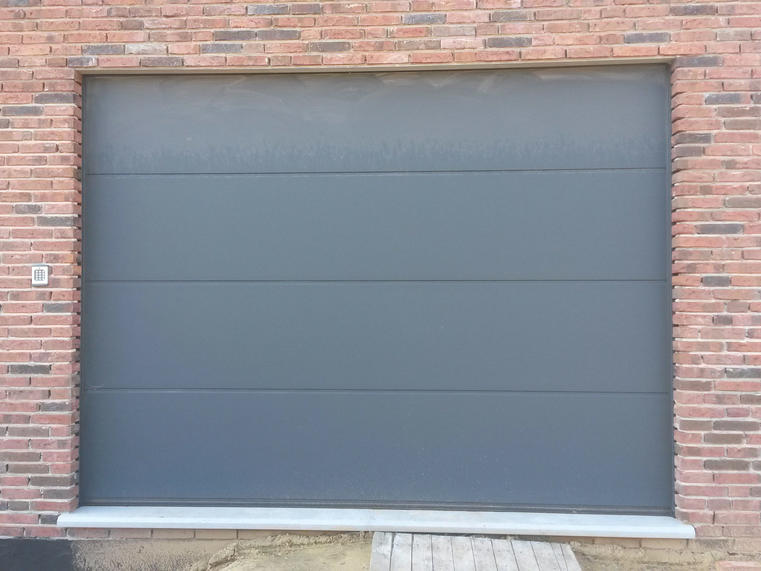 Hörmann - Klassieke garagepoort L-profilering Grijs, uit staal