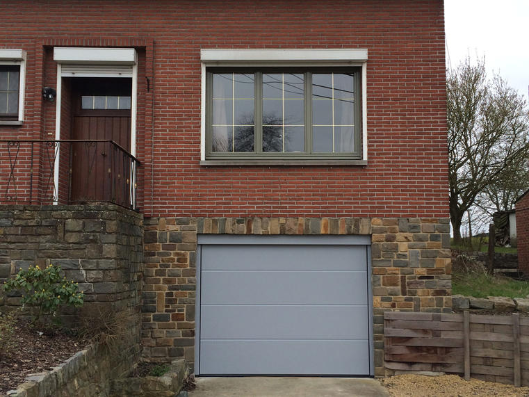 Hörmann - Klassieke garagepoort L-profilering Wit, uit staal