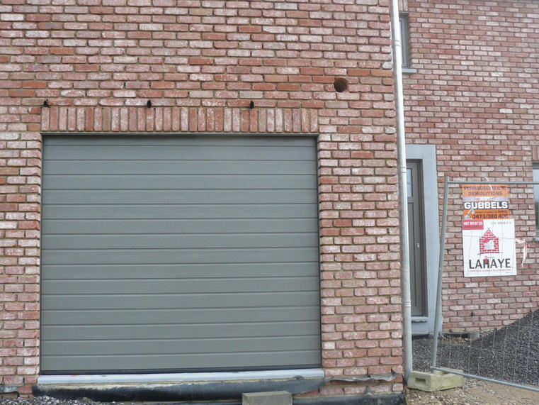 Hörmann - Porte de garage classique Rainures-S Gris, en aluminium