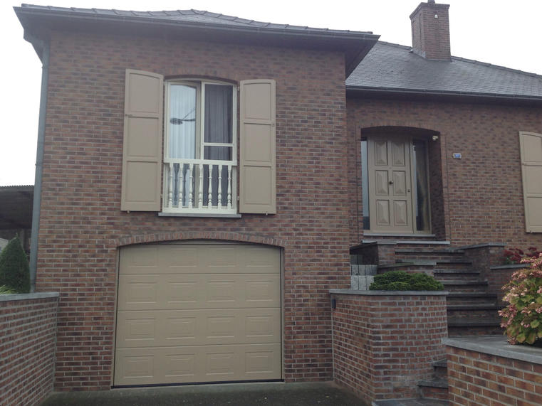 Hörmann - Porte de garage classique Rainures-M Gris, en aluminium