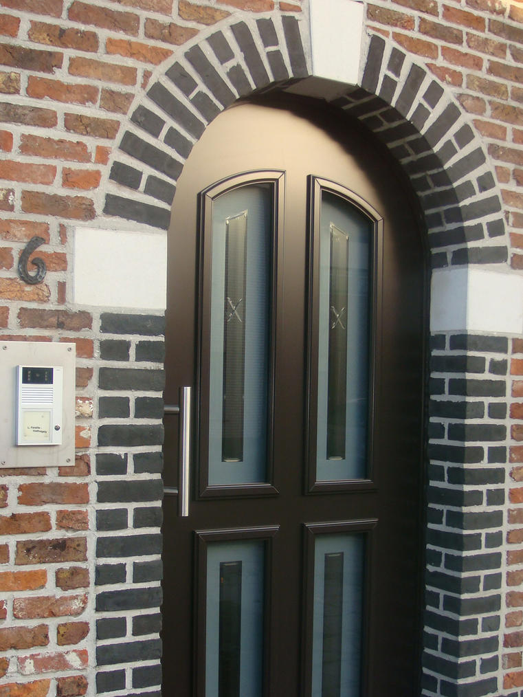 Hörmann - Portes d'entrée avec vitrage classique  Brun, en aluminium