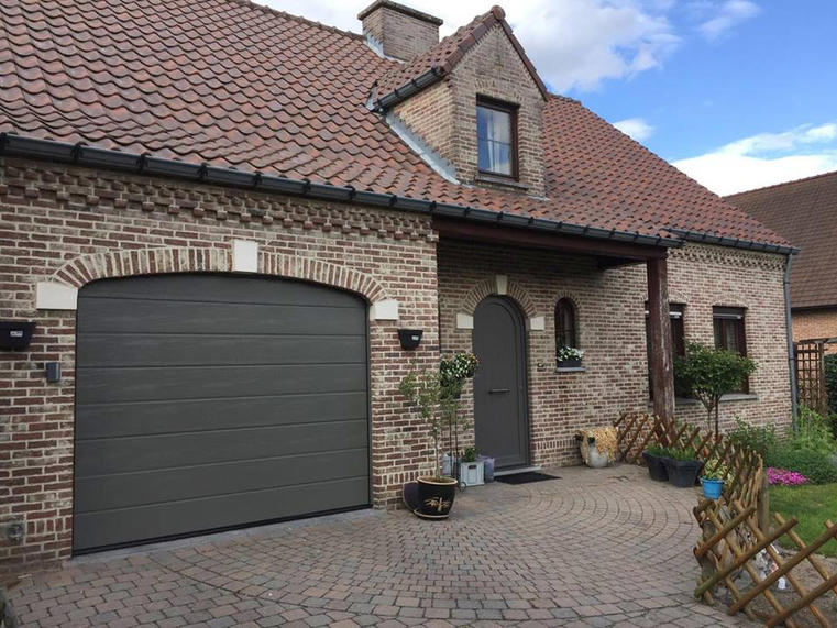 Hörmann - Klassieke garagepoort L-profilering Grijs, uit staal
