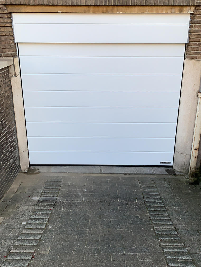 Hörmann - Porte de garage classique Rainures-M Blanc, en acier
