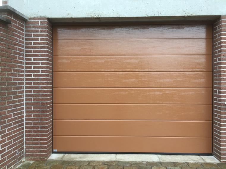 Hörmann - Porte de garage classique Rainures-M Brun, en acier