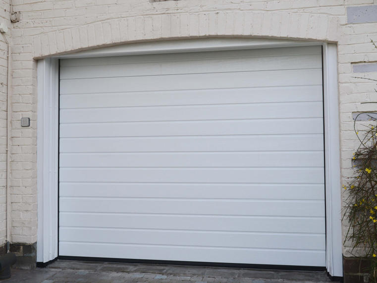 Hörmann - Porte de garage classique Rainures-S Blanc, en acier