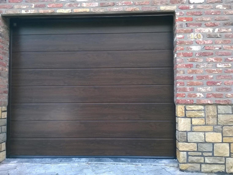 Hörmann - Klassieke garagepoort M-profilering Houtlook, uit staal