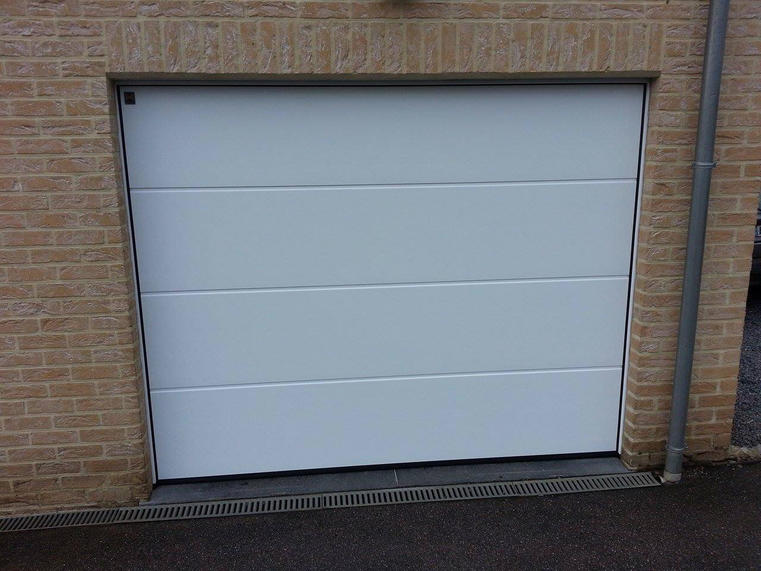Hörmann - Porte de garage classique Rainures-L Blanc, en acier