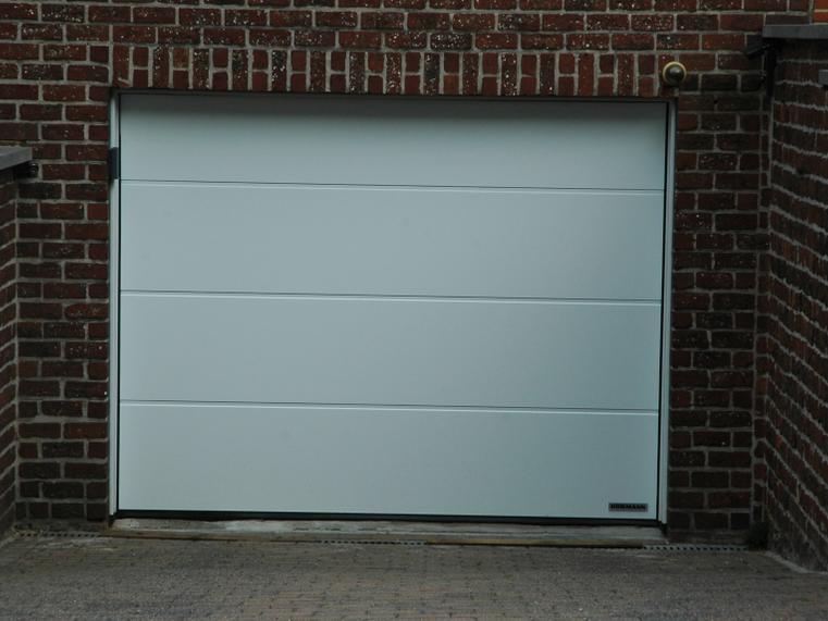 Hörmann - Klassieke garagepoort L-profilering Wit, uit staal