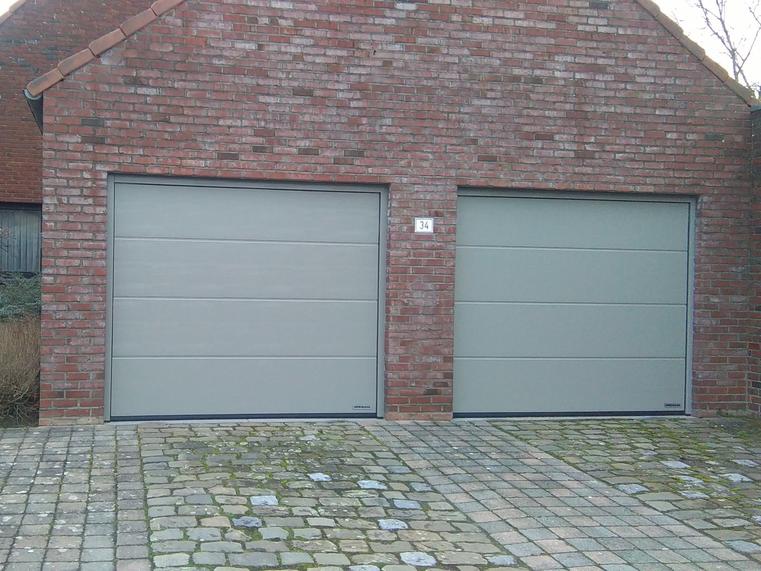 Hörmann - Klassieke garagepoort L-profilering Grijs, uit staal