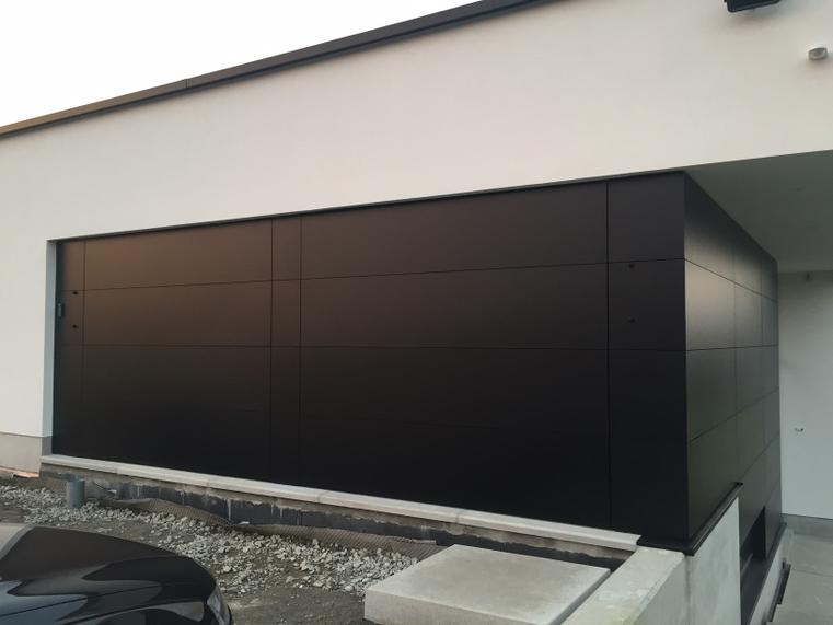 Hörmann - Porte de garage moderne Rainures-L Noir, en aluminium