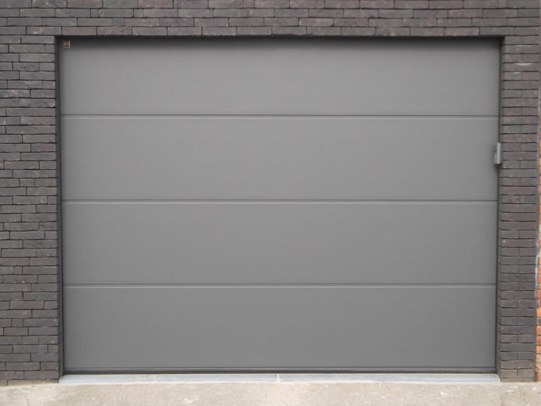 Hörmann - Klassieke garagepoort L-profilering Grijs, uit staal