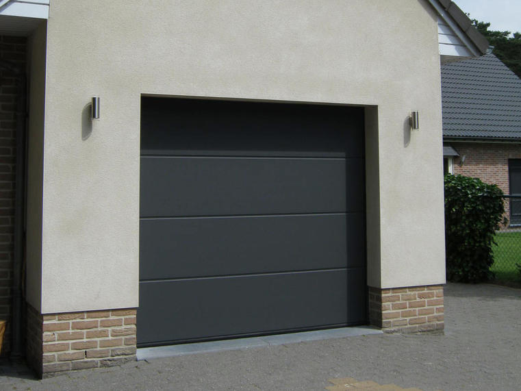 Hörmann - Klassieke garagepoort L-profilering Grijs, uit staal