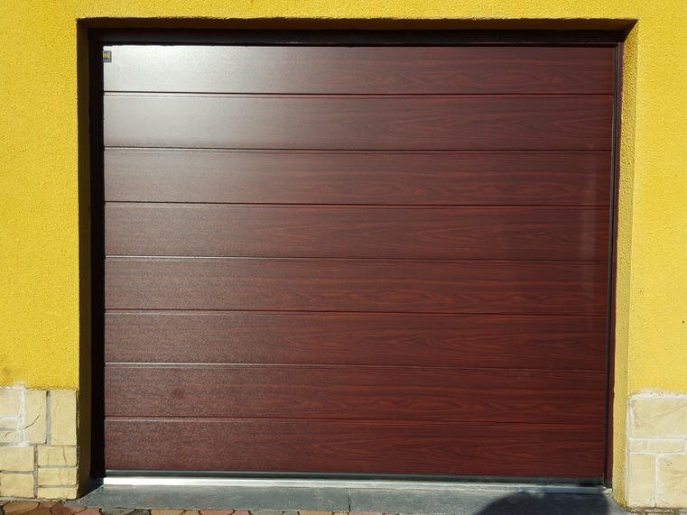 Hörmann - Porte de garage classique Rainures-M Aspect bois, en aluminium