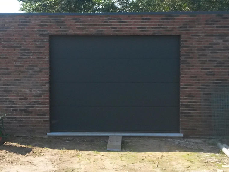 Hörmann - Klassieke garagepoort L-profilering Grijs, uit staal