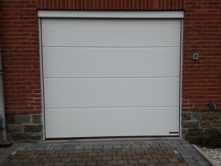 Hörmann - Klassieke garagepoort L-profilering Wit, uit staal