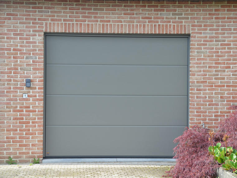 Hörmann - Klassieke garagepoort L-profilering Grijs, uit staal
