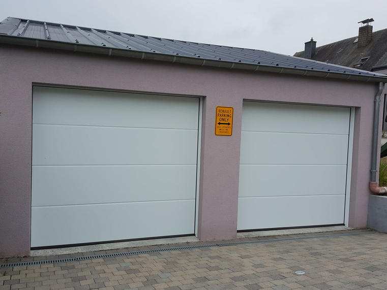 Hörmann - Klassieke garagepoort L-profilering Wit, uit staal