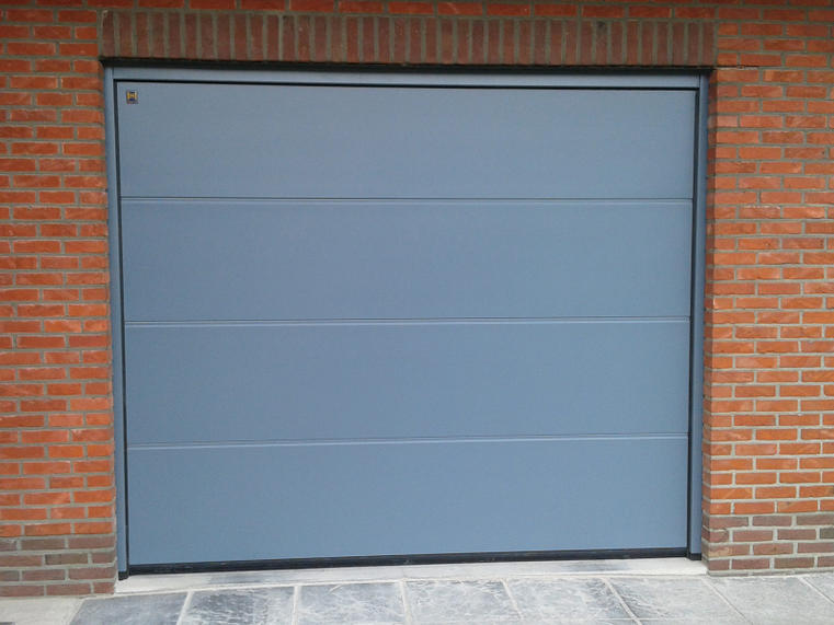 Hörmann - Klassieke garagepoort L-profilering Blauw, uit staal