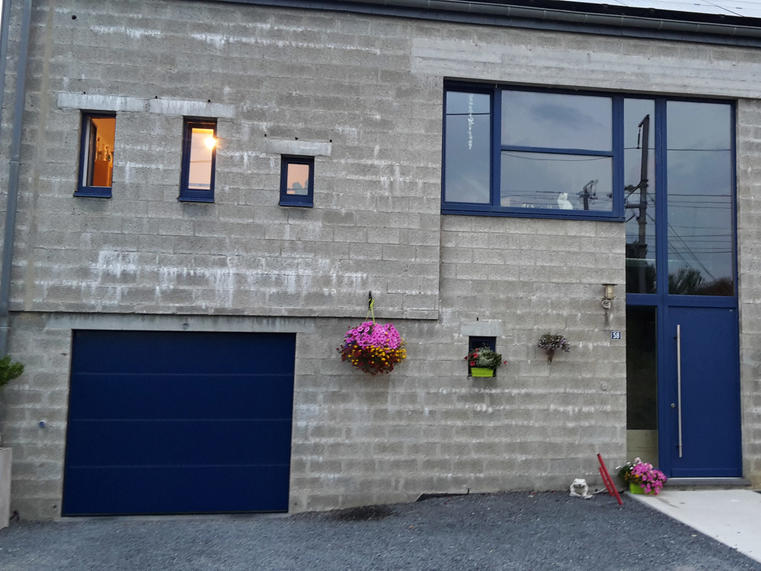 Hörmann - Klassieke garagepoort L-profilering Blauw, uit staal