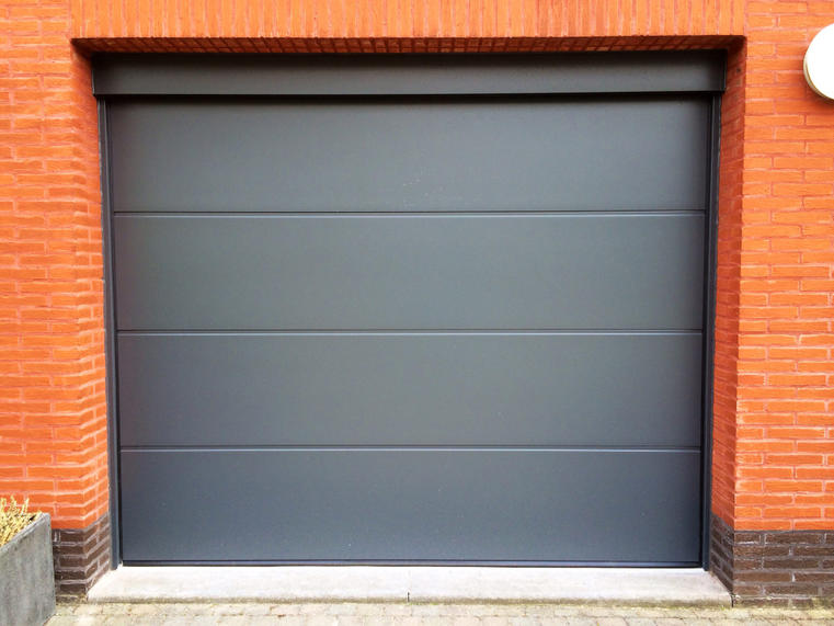 Hörmann - Klassieke garagepoort L-profilering Grijs, uit staal
