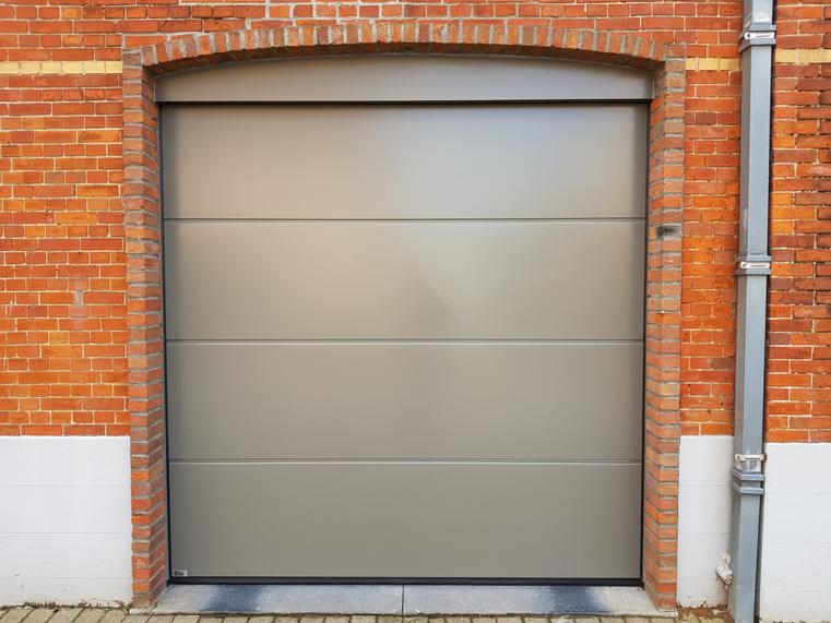 Hörmann - Klassieke garagepoort L-profilering Grijs, uit staal