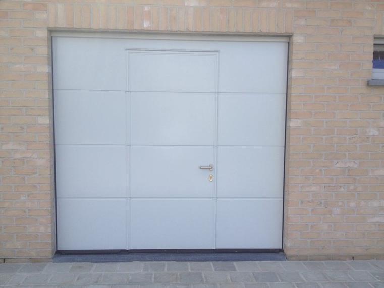 Hörmann - Klassieke garagepoort L-profilering Wit, uit staal
