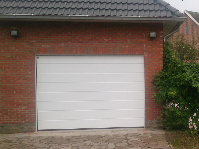 Hörmann - Porte de garage classique Rainures-M Blanc, en acier