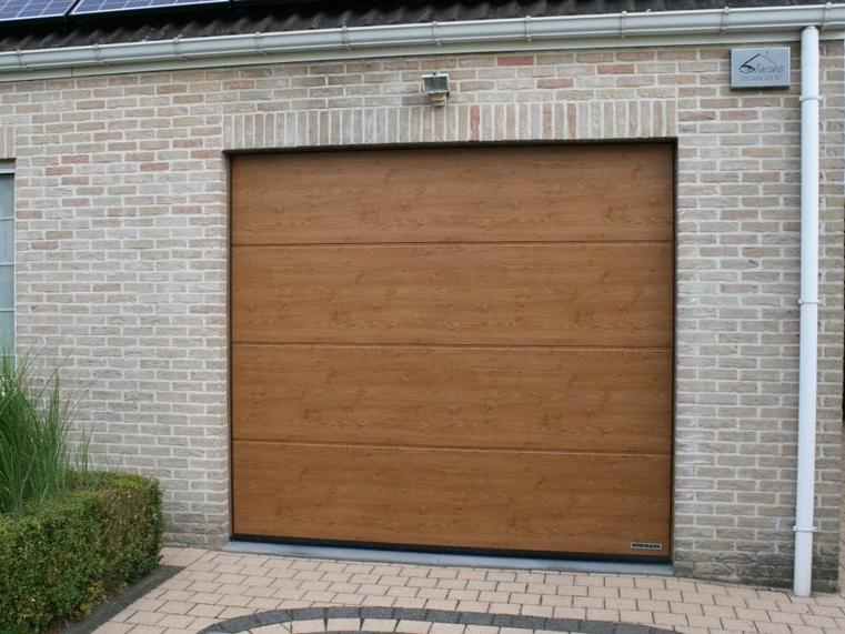 Hörmann - Klassieke garagepoort L-profilering Houtlook, uit staal