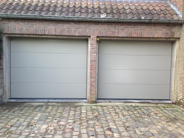 Hörmann - Klassieke garagepoort L-profilering Grijs, uit staal