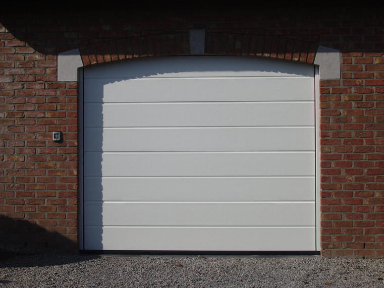 Hörmann - Porte de garage classique Rainures-M Blanc, en acier