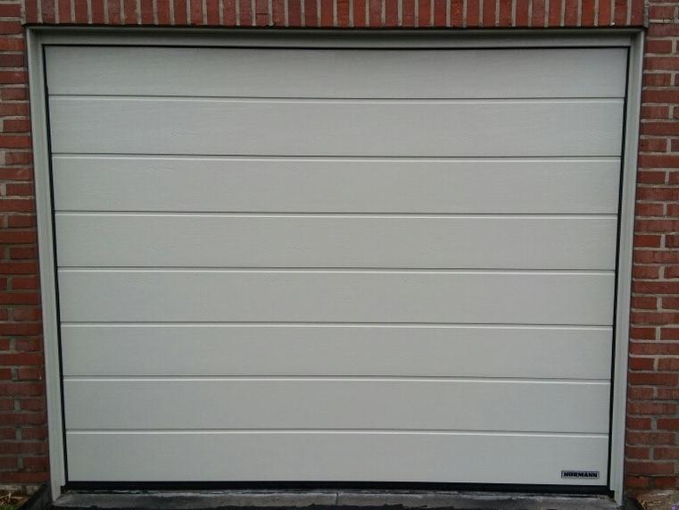 Hörmann - Porte de garage classique Rainures-M Blanc, en acier