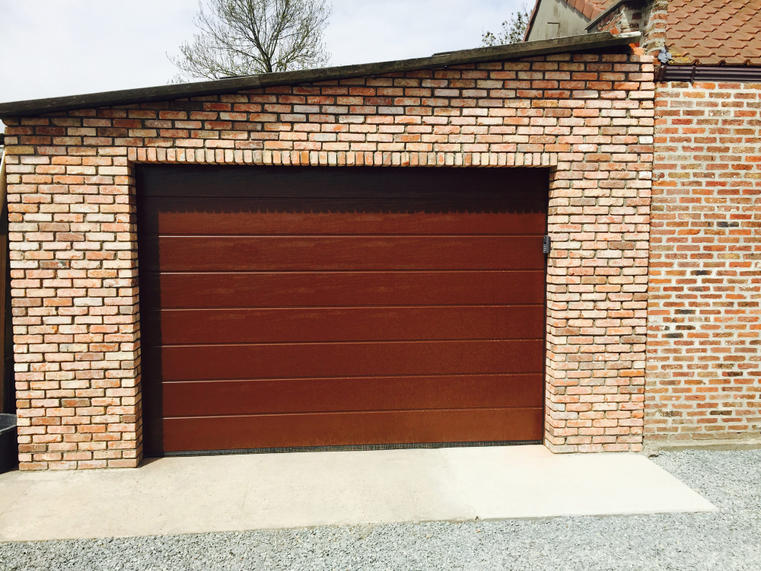 Hörmann - Klassieke garagepoort M-profilering Houtlook, uit staal
