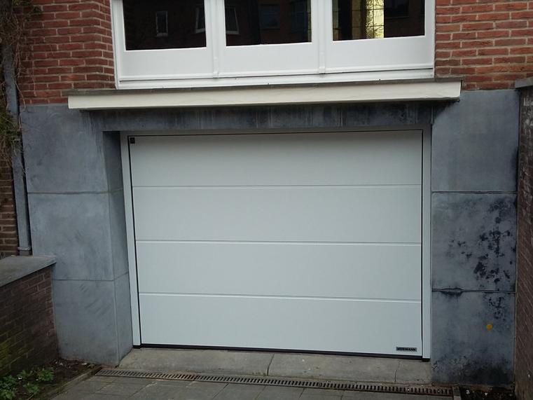 Hörmann - Klassieke garagepoort L-profilering Wit, uit staal