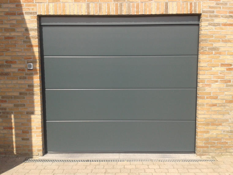 Hörmann - Klassieke garagepoort L-profilering Grijs, uit staal