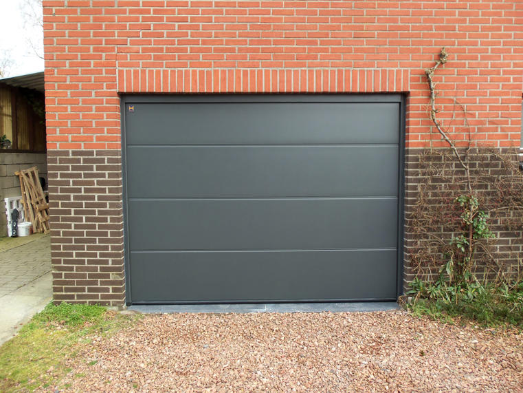 Hörmann - Klassieke garagepoort L-profilering Grijs, uit staal