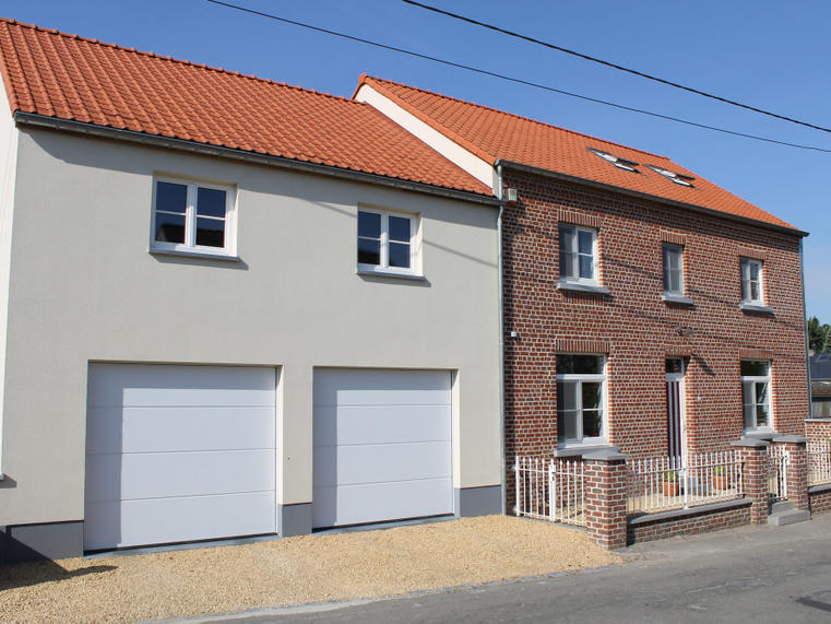 Hörmann - Klassieke garagepoort L-profilering Wit, uit staal