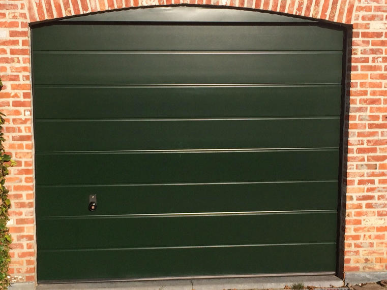 Hörmann - Porte de garage rustique Rainures-M Vert, en acier