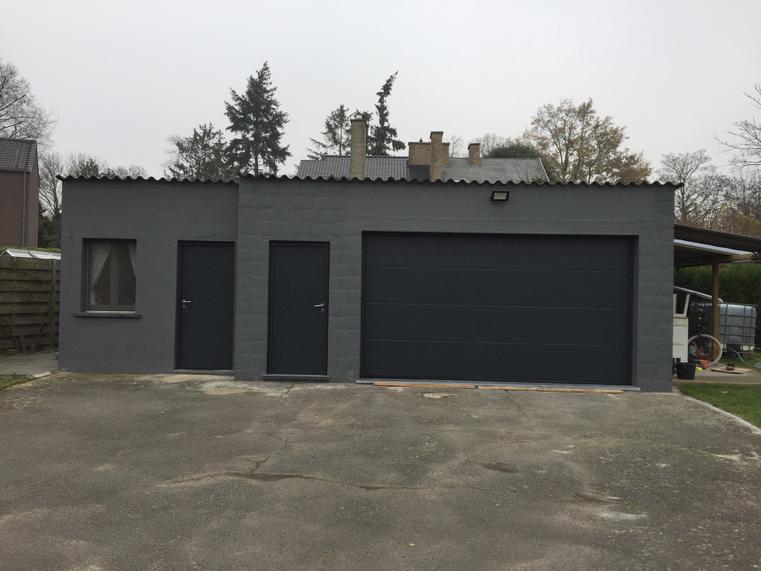 Hörmann - Klassieke garagepoort L-profilering Grijs, uit staal