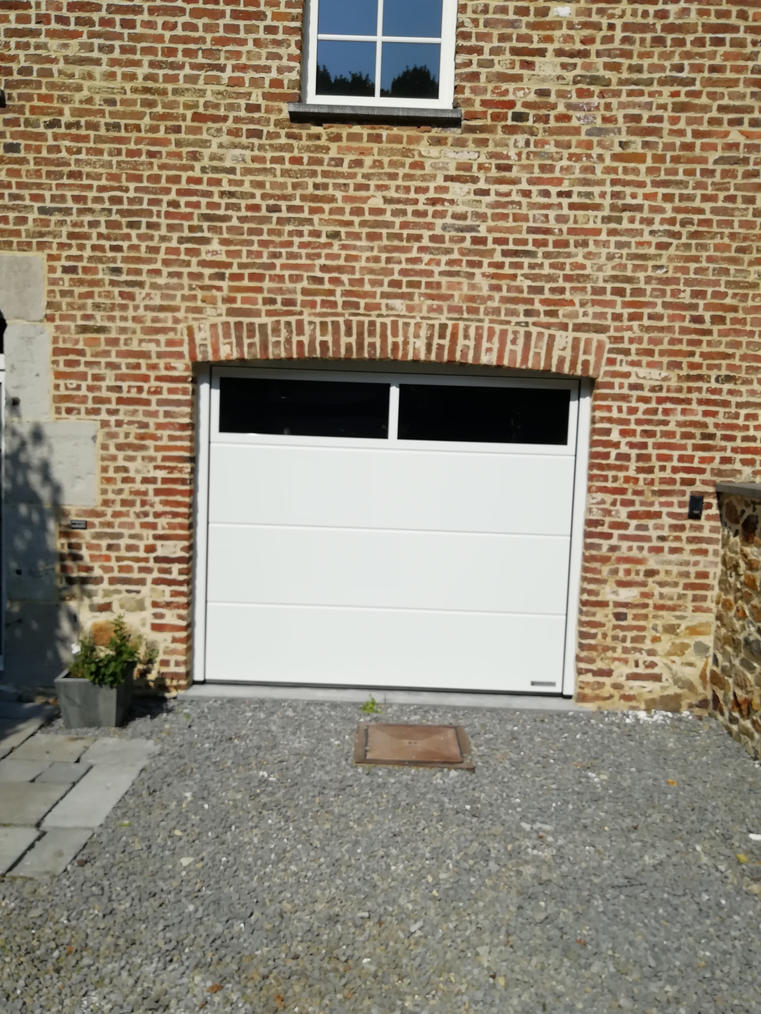Hörmann - Klassieke garagepoort L-profilering Wit, uit staal