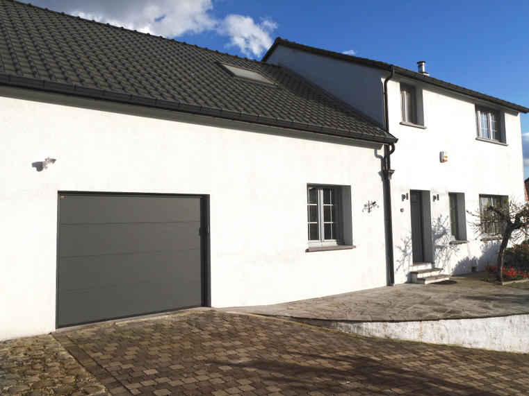Hörmann - Klassieke garagepoort L-profilering Grijs, uit staal