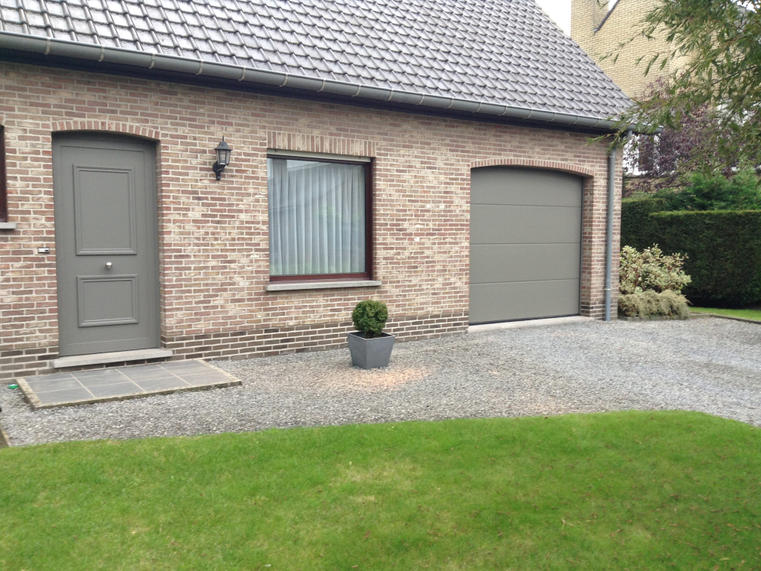 Hörmann - Klassieke garagepoort L-profilering Grijs, uit staal