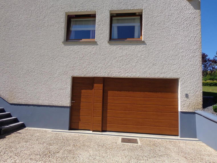 Hörmann - Klassieke garagepoort L-profilering Houtlook, uit staal