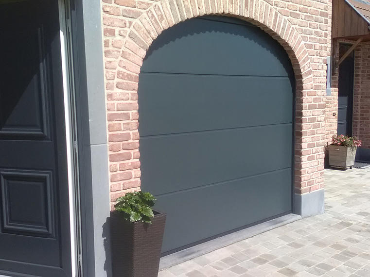 Hörmann - Landelijke garagepoort L-profilering Grijs, uit staal