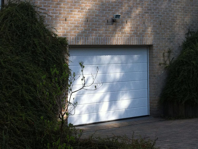 Hörmann - Porte de garage classique Rainures-M Blanc, en aluminium