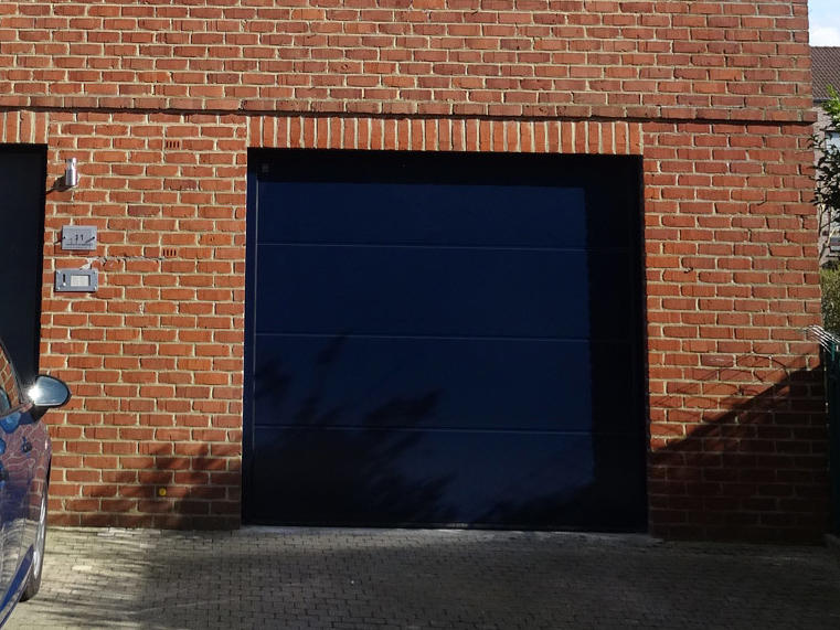 Hörmann - Klassieke garagepoort L-profilering Blauw, uit staal