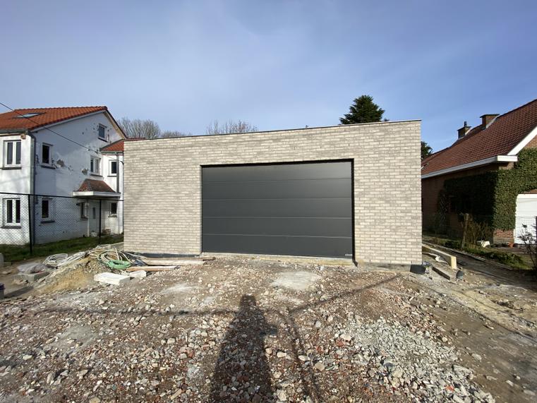 Hörmann - Moderne garagepoort L-profilering Grijs, uit staal