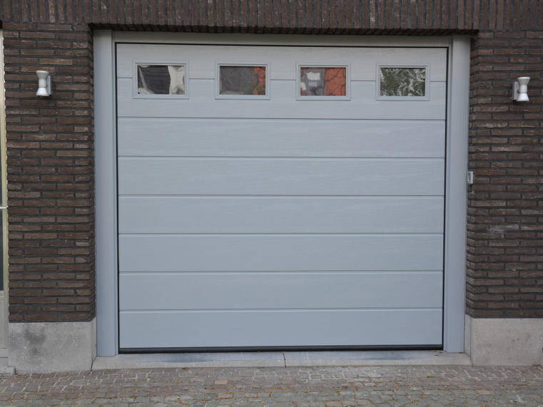 Hörmann - Klassieke garagepoort M-profilering Grijs, uit staal