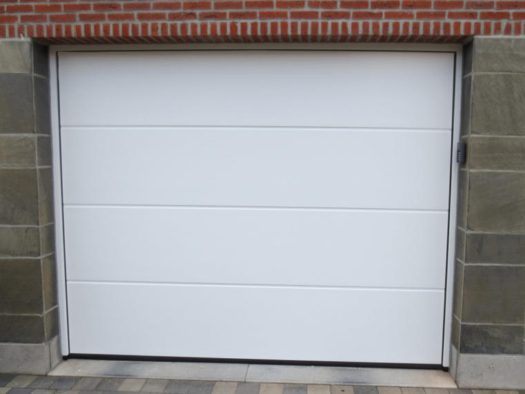 Hörmann - Porte de garage classique Rainures-L Blanc, en acier