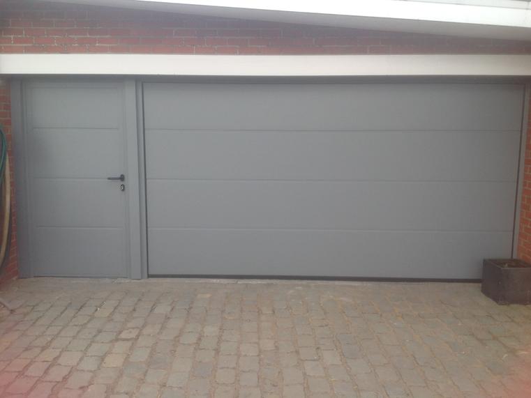 Hörmann - Klassieke garagepoort L-profilering Grijs, uit staal